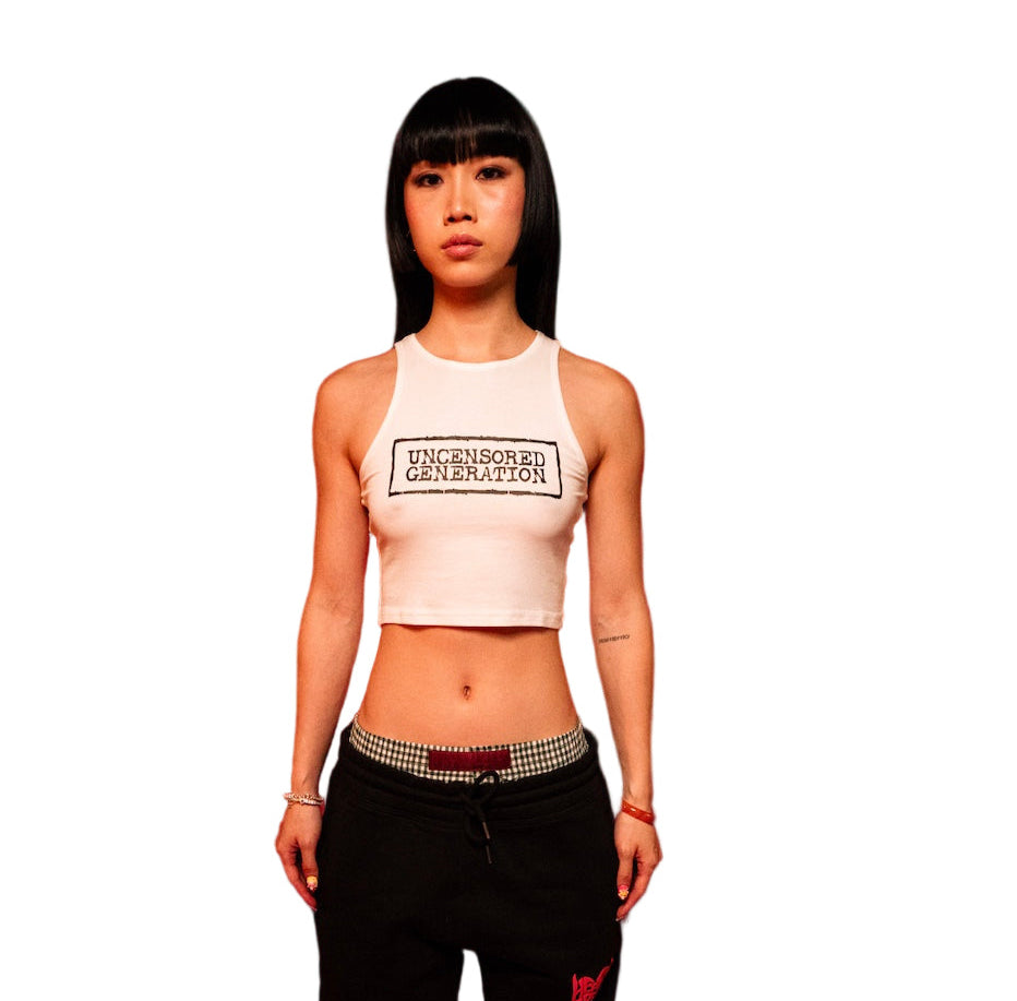 BABY TANK BLACK PRINT